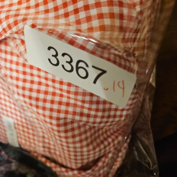 Ellazhu Womens Red White Gingham Long Oversized Button-Up Dress W/ Black Ribbon - Picture 8 of 8